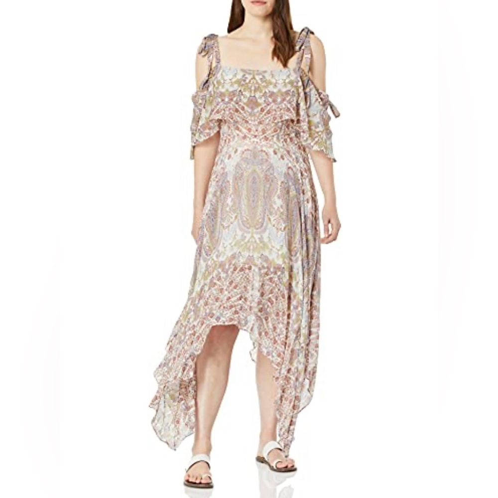 BCBG Paisley Hanckerchief Dress Size L